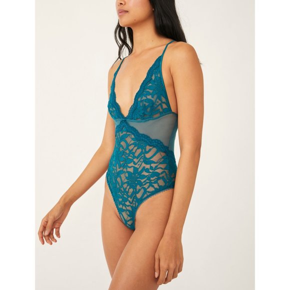 NWT Free People Speed Date Bodysuit / Lagoon - Picture 1 of 6